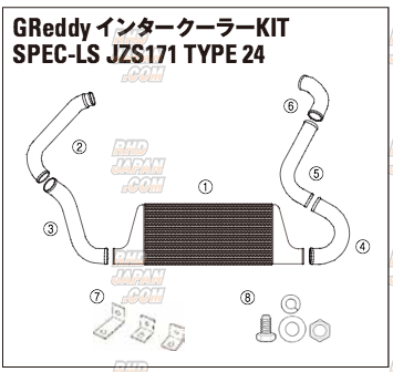 TRUST GReddy TOYOTA JZS171 インタークーラー　補修部品 TRUST GReddy TOYOTA JZS171 インタークーラー 補修部品 Trust GReddy